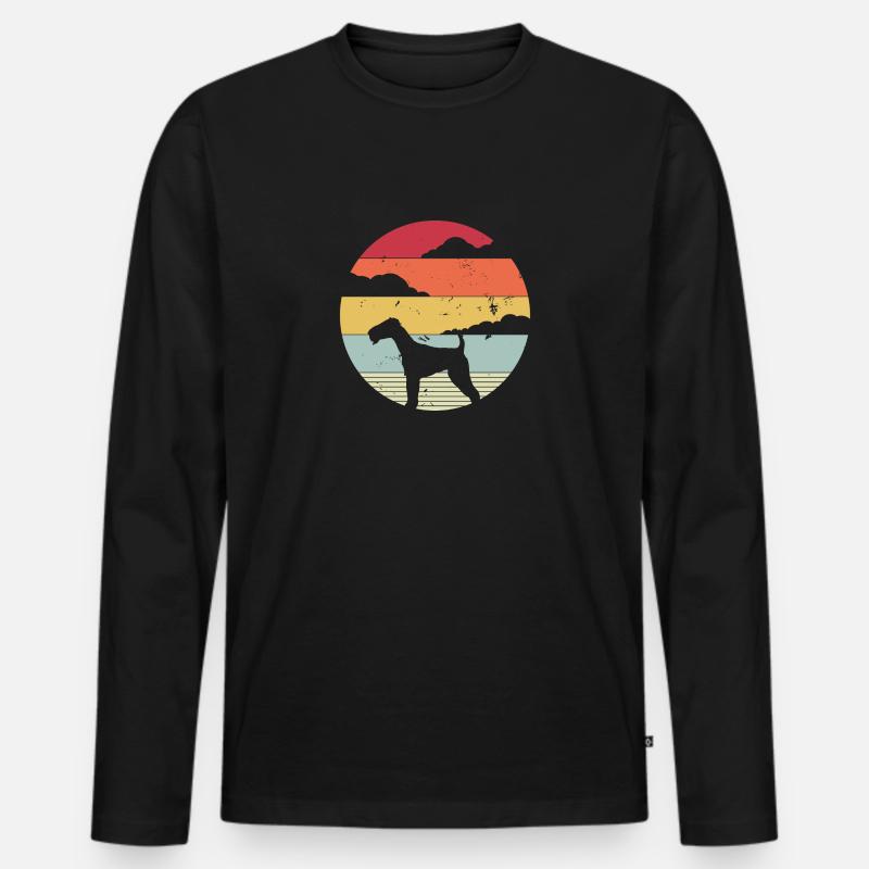 Airedale Terrier - Männer Premium Bio Langarmshirt - Schwarz