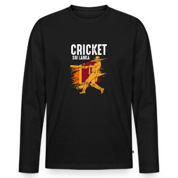 Sri Lanka cricket flag home country sport training - Men's Premium Organic Long Sleeve Shirt - black - Front - Nico (187cm)