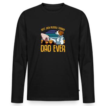 Best Jack Russell Terrier Dad Ever Dog Pet - Men's Premium Organic Long Sleeve Shirt - black - Front - Nico (187cm)