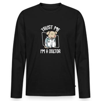 Faites-moi confiance, je suis un vétérinaire Dogtor Dogs Animal Practice - T-shirt manches longues Premium bio Homme - noir - Devant - Nico (187cm)