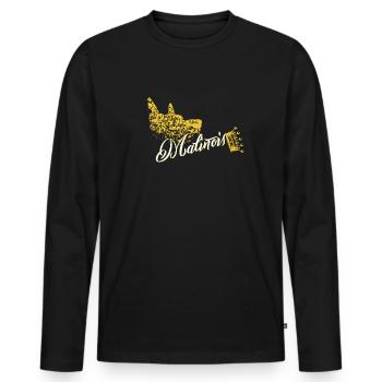 Malinois Design Shirt - Männer Premium Bio Langarmshirt - Schwarz - Vorne - Nico (187cm)