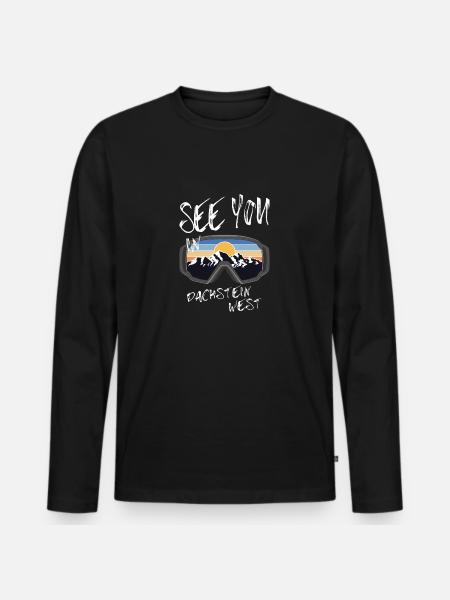 Dachstein West Ski Snowboarding Austria - Men's Premium Organic Long Sleeve Shirt - black