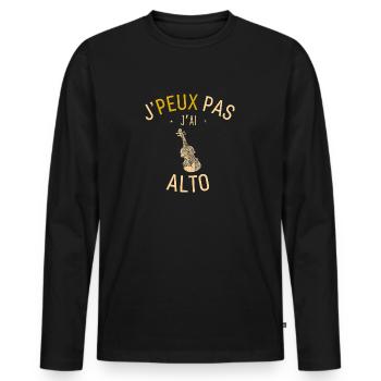 J peux pas j ai Alto - T-shirt manches longues Premium bio Homme - noir - Devant - Nico (187cm)