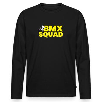 BMX - Escouade - T-shirt manches longues Premium bio Homme - noir - Devant - Nico (187cm)