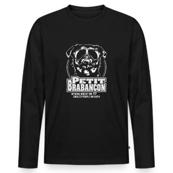 PETIT BRABANCON le peuple le plus cool Motif du chien de Wilsign - T-shirt manches longues Premium bio Homme - noir - Devant - Nico (187cm)