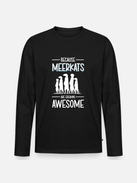 Les suricates sont drôles - T-shirt manches longues Premium bio Homme - noir
