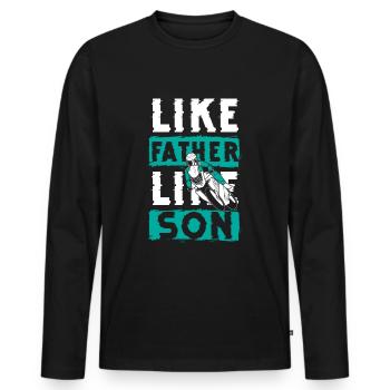 Motocross Cross Zweirad Vater - Männer Premium Bio Langarmshirt - Schwarz - Vorne - Nico (187cm)