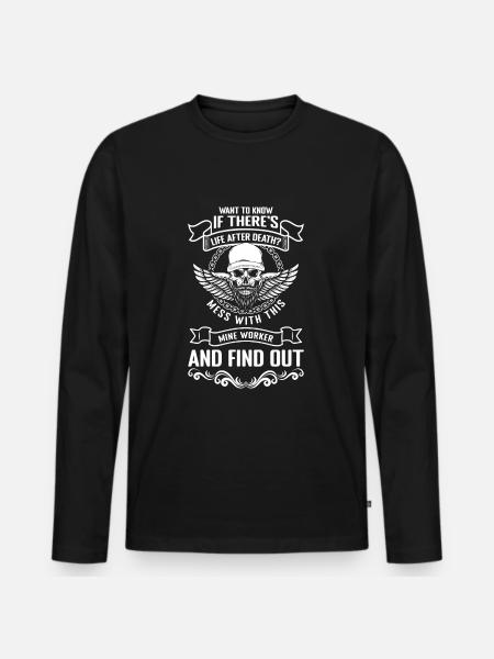 Mining Men Profession Treasures - Men's Premium Organic Long Sleeve Shirt - black