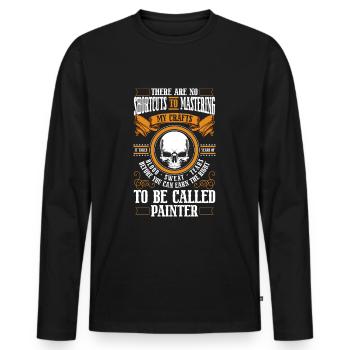 Painting Painting Colorful Painter - Men's Premium Organic Long Sleeve Shirt - black - Front - Nico (187cm)