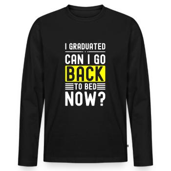 Universität Campus Schule Bachelor - Männer Premium Bio Langarmshirt - Schwarz - Vorne - Nico (187cm)