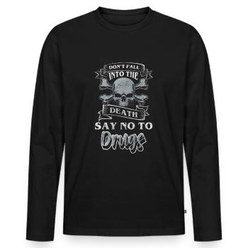 Withdrawal Dependence Health Clean - Men's Premium Organic Long Sleeve Shirt - black - Front - Nico (187cm)