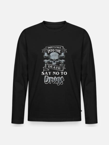 Sevrage Dépendance Santé Propre - T-shirt manches longues Premium bio Homme - noir