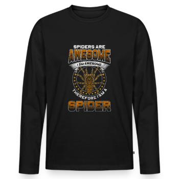 Spider Pet Phobia - Men's Premium Organic Long Sleeve Shirt - black - Front - Nico (187cm)