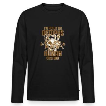 Octopus octopus costume - Men's Premium Organic Long Sleeve Shirt - black - Front - Nico (187cm)