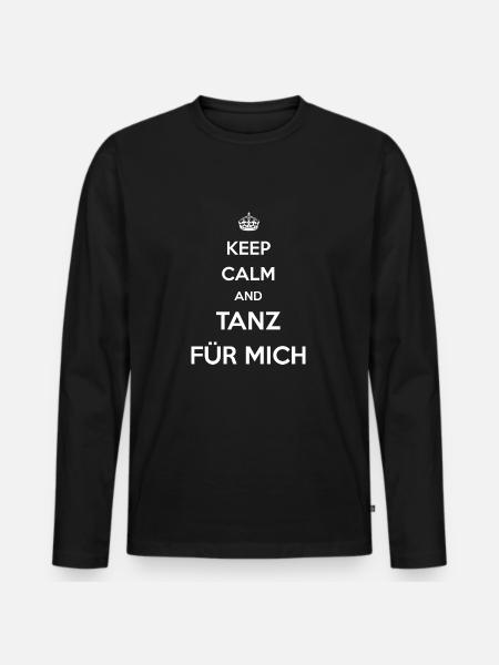 Tanz für mich - Männer Premium Bio Langarmshirt - Schwarz