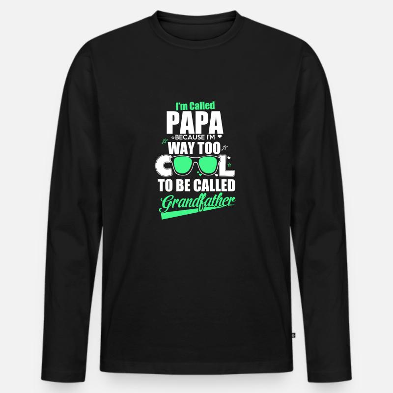I´m called Papa - Männer Premium Bio Langarmshirt - Schwarz