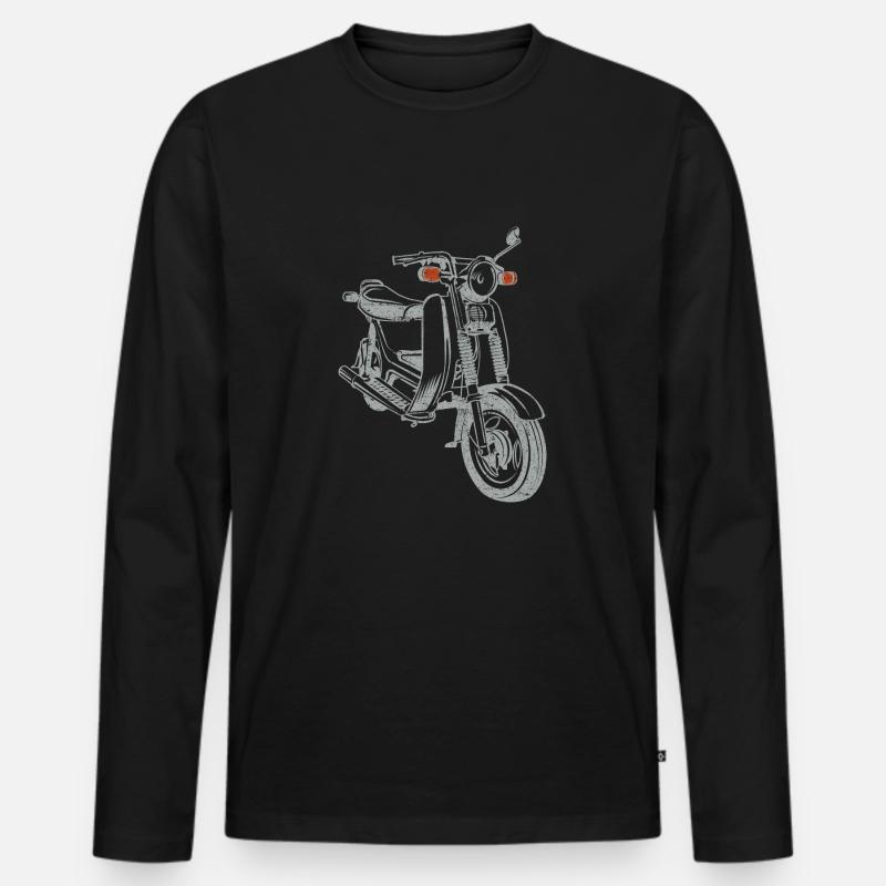 Simson SR50 SR80 - Männer Premium Bio Langarmshirt - Schwarz