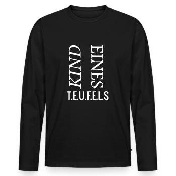 Child of a Devil - Men's Premium Organic Long Sleeve Shirt - black - Front - Nico (187cm)