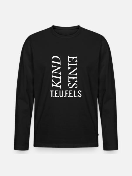 Child of a Devil - Men's Premium Organic Long Sleeve Shirt - black