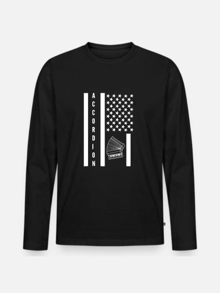 Accordion - Men's Premium Organic Long Sleeve Shirt - black