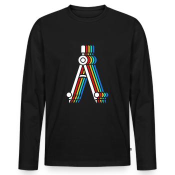 Architecte Architecture - T-shirt manches longues Premium bio Homme - noir - Devant - Nico (187cm)