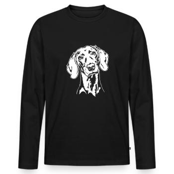 Weimaraner Portrait Dog Dogs Wilsigns - Men's Premium Organic Long Sleeve Shirt - black - Front - Nico (187cm)