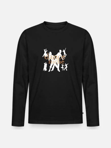 Dancing Dance Music - Men's Premium Organic Long Sleeve Shirt - black
