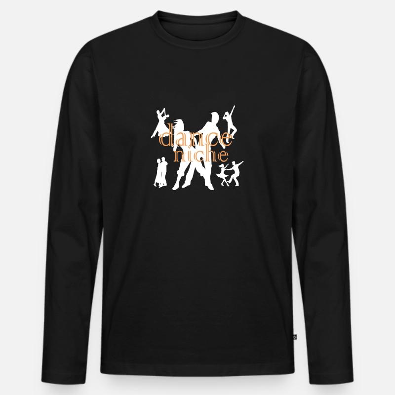 Dancing Dance Music - Männer Premium Bio Langarmshirt - Schwarz
