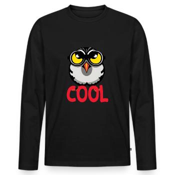 cooler Zebrafink - Australian zebra finch - Männer Premium Bio Langarmshirt - Schwarz - Vorne - Nico (187cm)