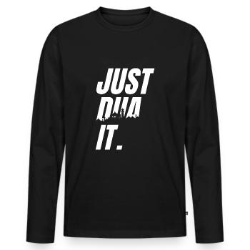 Just Dua It Islamic Prayer Praying Dua - Männer Premium Bio Langarmshirt - Schwarz - Vorne - Nico (187cm)