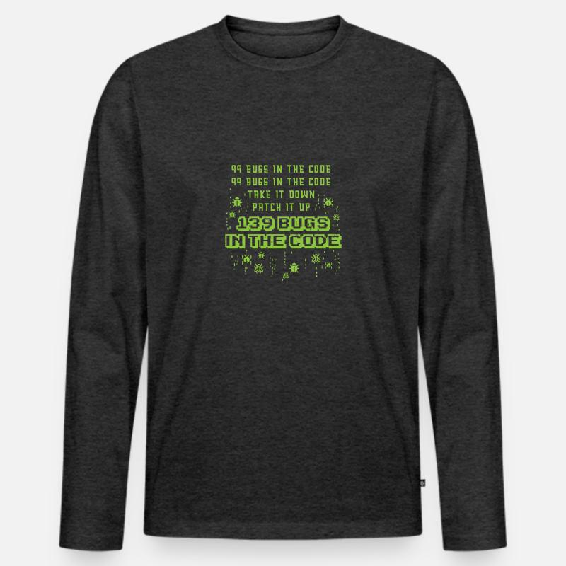 99 Bugs im Code Programmer Source Coding Desig Männer Premium Bio Langarmshirt