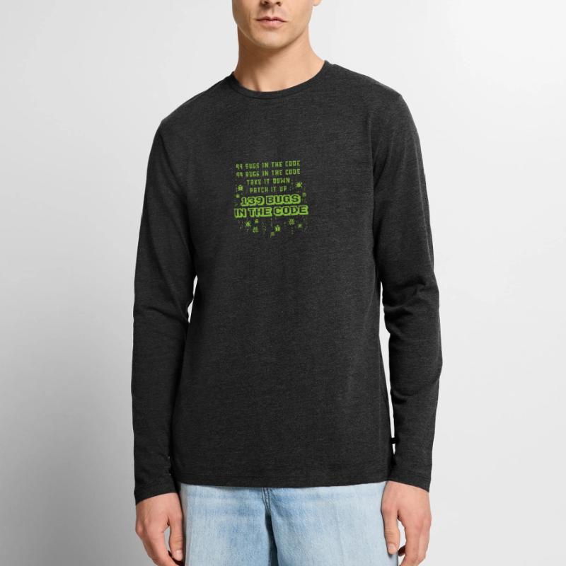99 Bugs im Code Programmer Source Coding Desig Männer Premium Bio Langarmshirt