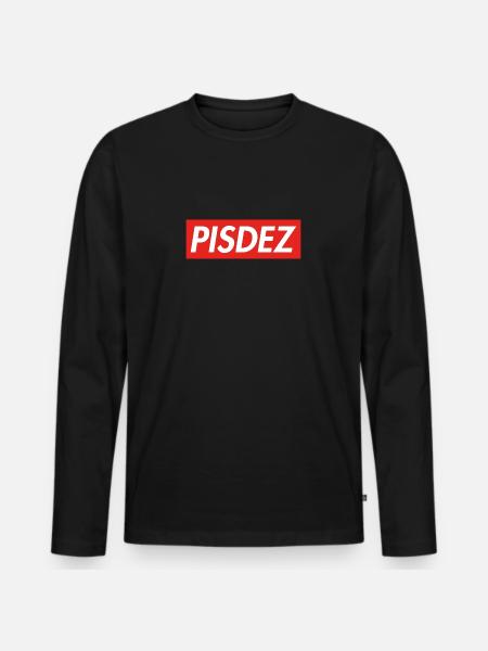 PISDEZ - Men's Premium Organic Long Sleeve Shirt - black
