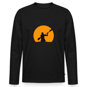 Paddle - Men's Premium Organic Long Sleeve Shirt - black - Front - Nico (187cm)