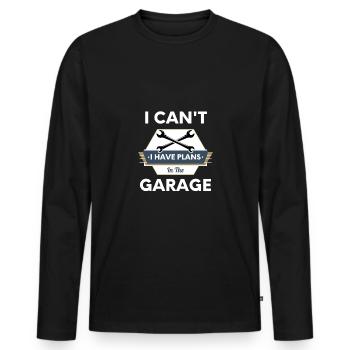 Ich kann keine Pläne im Garage Tools Mechanic haben - Männer Premium Bio Langarmshirt - Schwarz - Vorne - Nico (187cm)