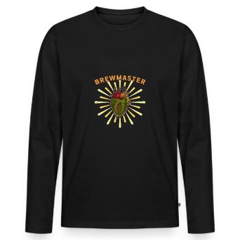 Brewer Brewer Hops Beer Drinker Brewery Beer - Men's Premium Organic Long Sleeve Shirt - black - Front - Nico (187cm)