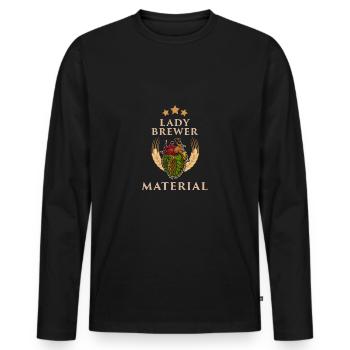 Brauer Bierbrauer Hopfen Biertrinker Brauerei Bier - Männer Premium Bio Langarmshirt - Schwarz - Vorne - Nico (187cm)