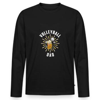 Volleyball Bier Biertrinker Volleyballtrainer - Männer Premium Bio Langarmshirt - Schwarz - Vorne - Nico (187cm)
