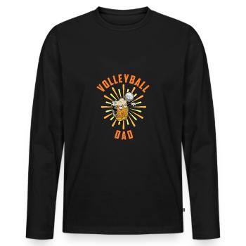 Volleyball Beer Beer Drinker Volleyball Coach - Men's Premium Organic Long Sleeve Shirt - black - Front - Nico (187cm)