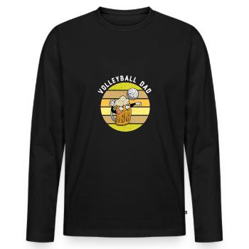Volleyball Beer Beer Drinker Volleyball Coach - Men's Premium Organic Long Sleeve Shirt - black - Front - Nico (187cm)