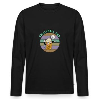 Volleyball Bier Biertrinker Volleyballtrainer - Männer Premium Bio Langarmshirt - Schwarz - Vorne - Nico (187cm)