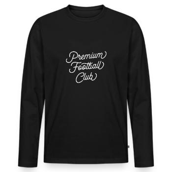 Premium Football Club - T-shirt manches longues Premium bio Homme - noir - Devant - Nico (187cm)