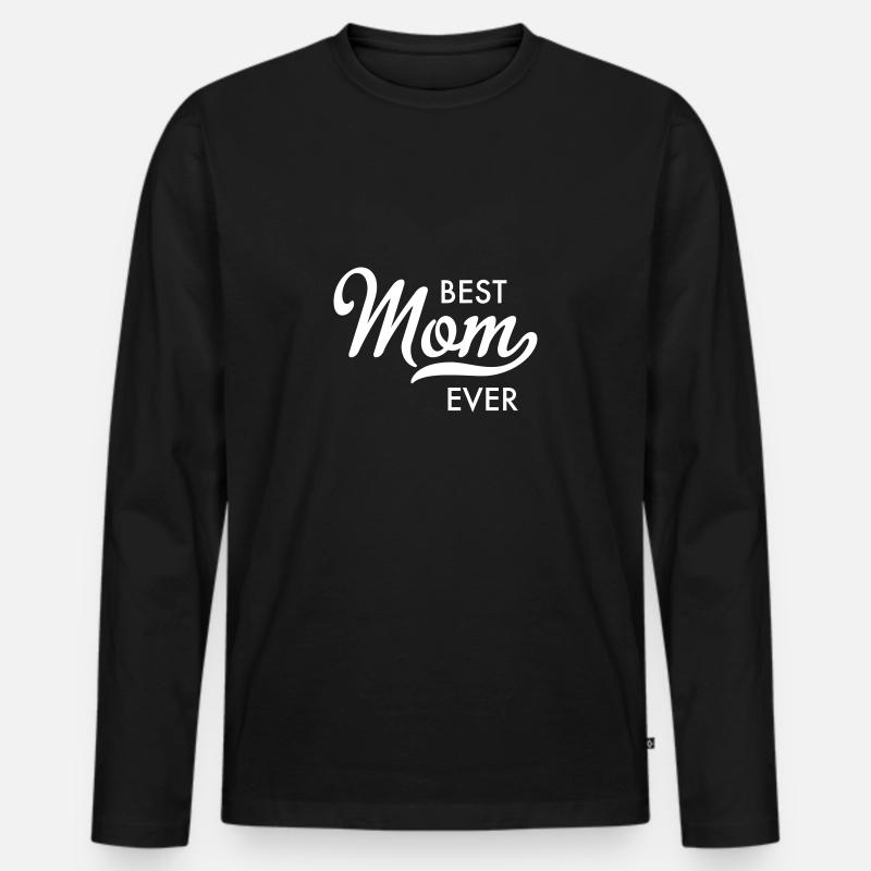Beste Mama - Männer Premium Bio Langarmshirt - Schwarz