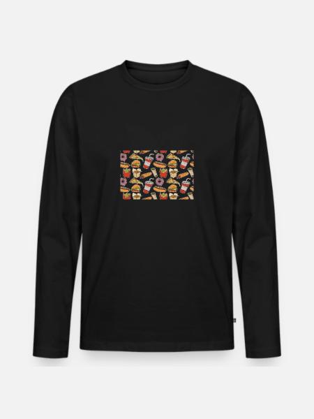 Modèles de restauration rapide - T-shirt manches longues Premium bio Homme - noir