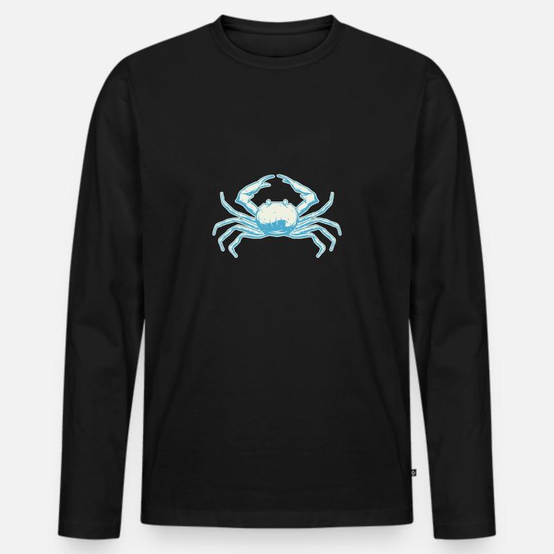 Crab - Men's Premium Organic Long Sleeve Shirt - black