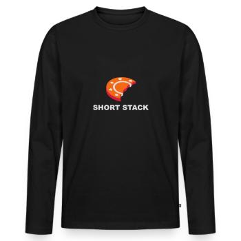 Poker Pattern Short Stack - Männer Premium Bio Langarmshirt - Schwarz - Vorne - Nico (187cm)