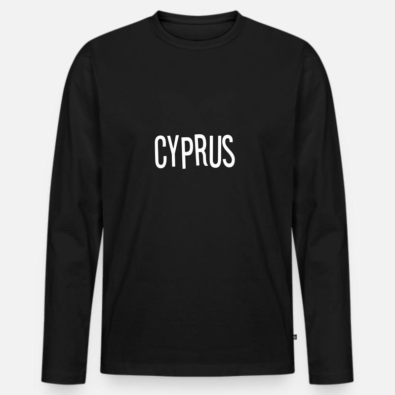 Cyprus - Männer Premium Bio Langarmshirt - Schwarz
