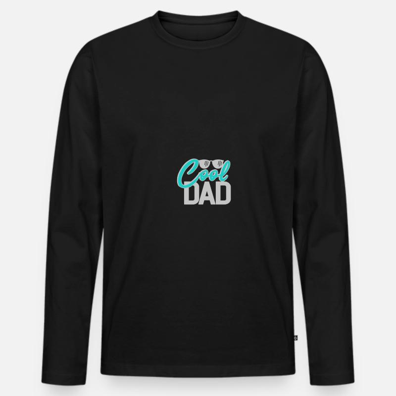 cool dad - Men's Premium Organic Long Sleeve Shirt - black