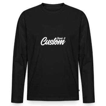 Classique et personnalisé - T-shirt manches longues Premium bio Homme - noir - Devant - Nico (187cm)