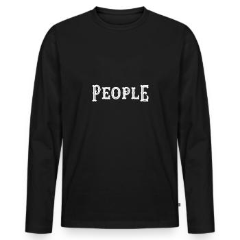 Gens - T-shirt manches longues Premium bio Homme - noir - Devant - Nico (187cm)